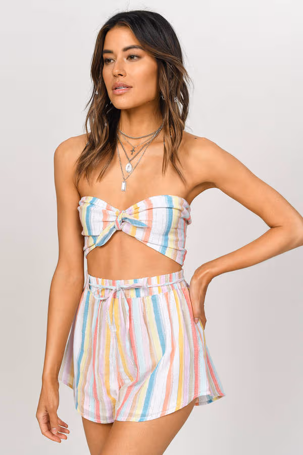 I Want It Stripe Shorts - Multi