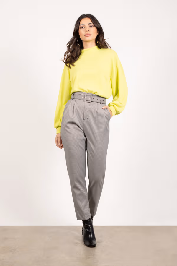 Afterglow Mock Neck Sweater - Neon Green