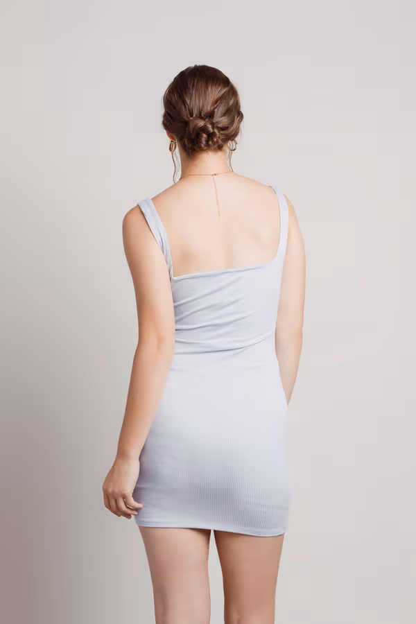 Thebe Cutout Bodycon Mini Dress - Light Blue