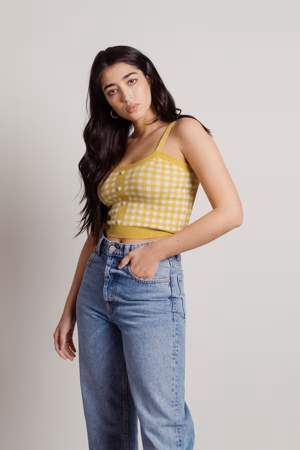 Violette Crop Top - Yellow