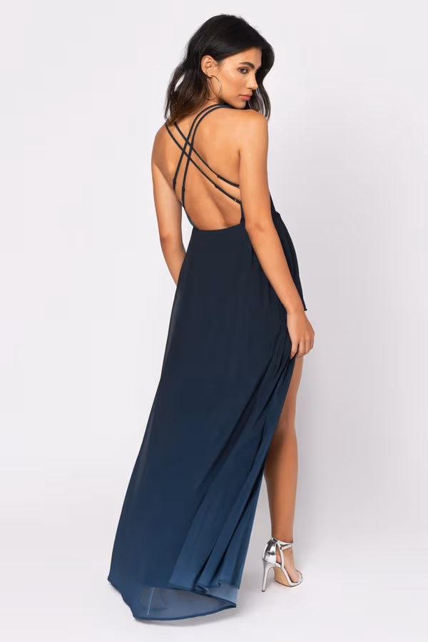 Kayla Teal Ombre Maxi Romper