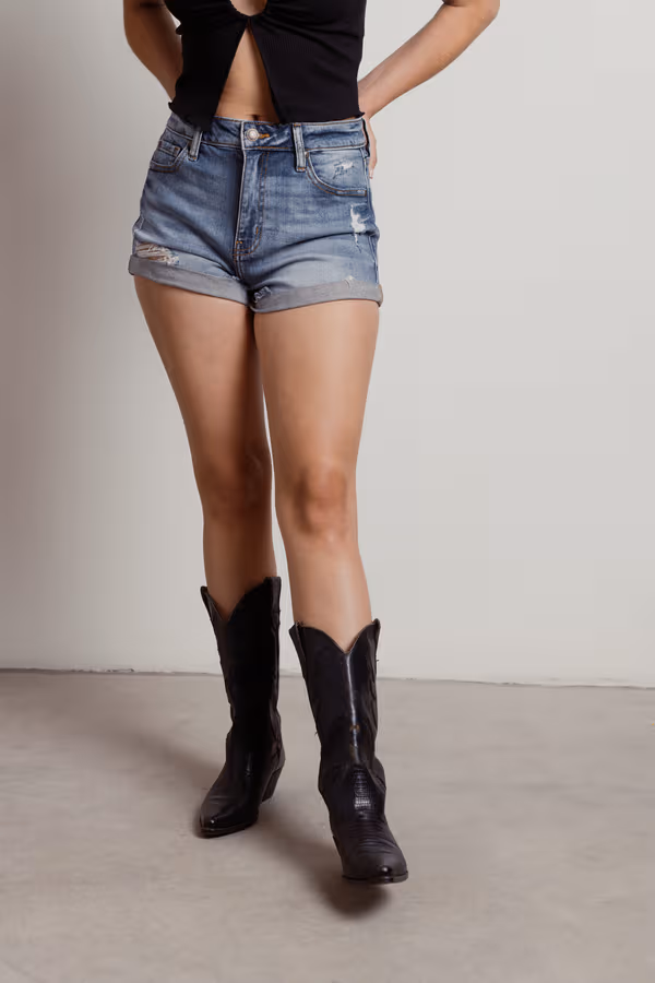 Replay Denim Shorts - Medium Wash
