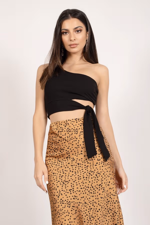 Ladies Night Crop Top - Black