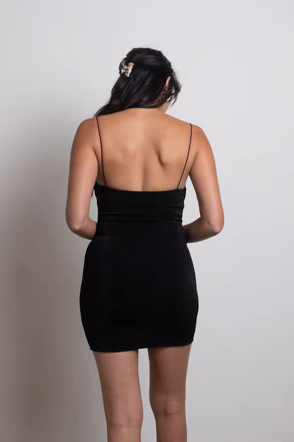 Always Winning Cami Bodycon Mini Dress - Black