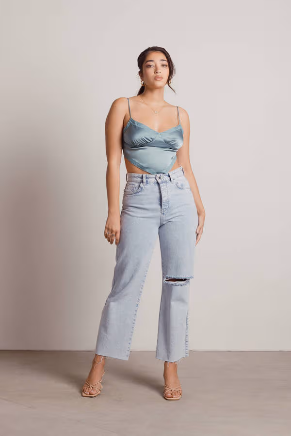 Behind Her Eyes Crop Top - Tiffany