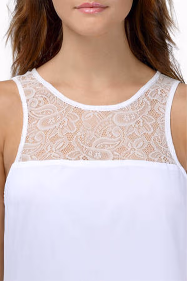 Take Me Away Lace Illusion Neck Maxi Dress - White