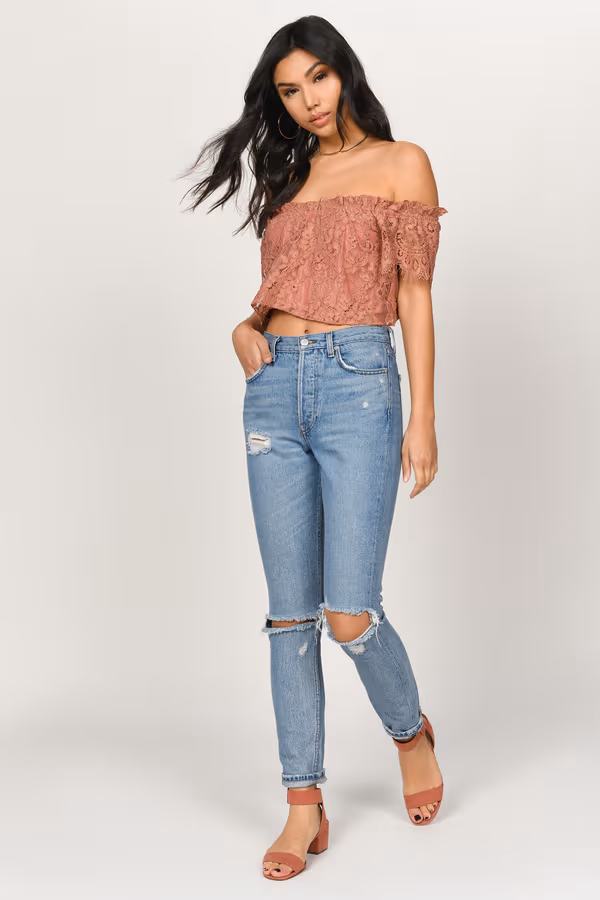 Riley Crop Top - Red