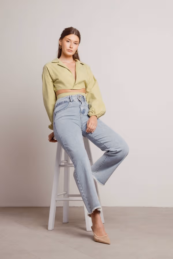 Fit The Bill Crop Top - Light Green