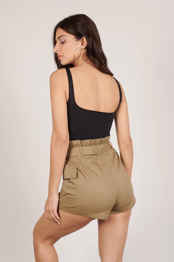 Azan Paperbag Shorts - Olive