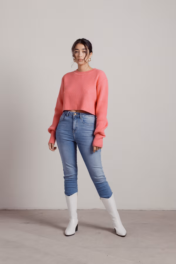 I Need This Candy Ribbed Sweater - Pink