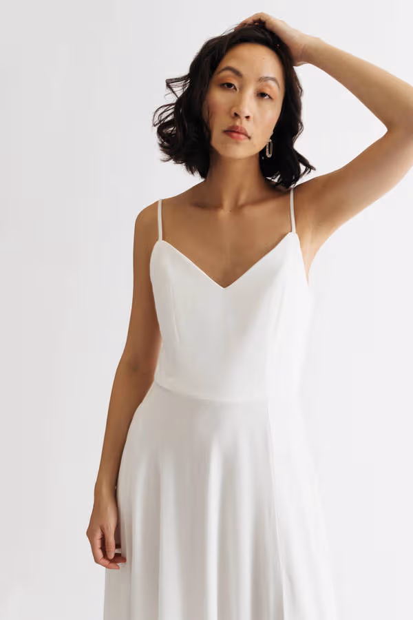 Nelli Cold Shoulder High Slit Maxi Dress - Ivory