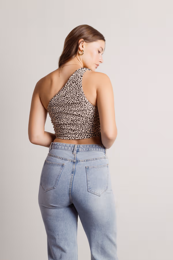 Purr Like A Cheetah Crop Top - Tan