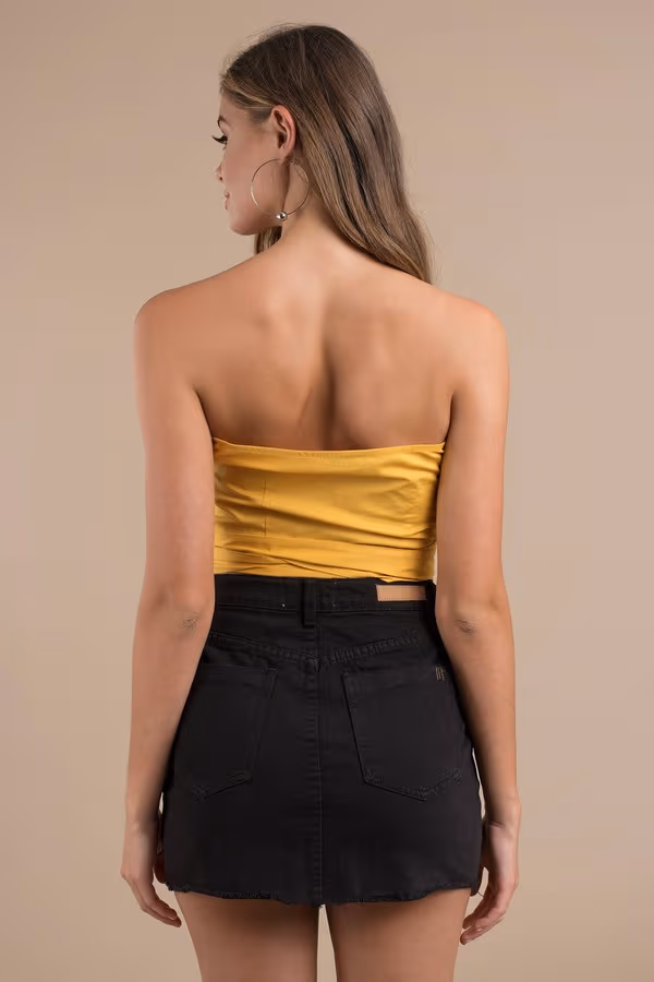 Wasted Times Crop Top - Marigold
