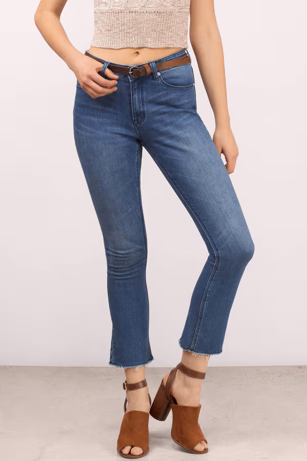 RES Denim Those Days Cropped Pants - Medium Wash
