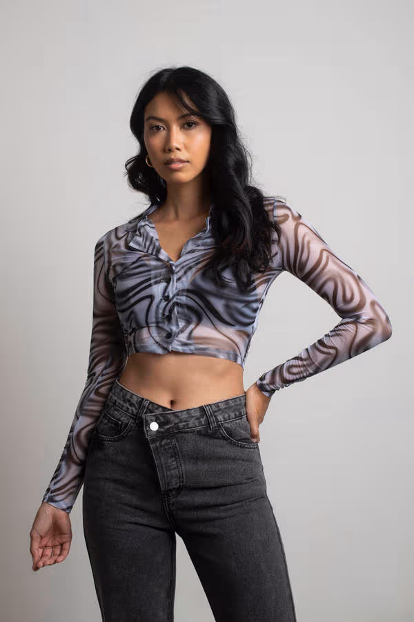 Put On The Pressure Crop Top - Black