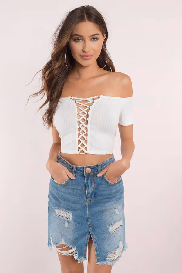 I'm The One Crop Top - White