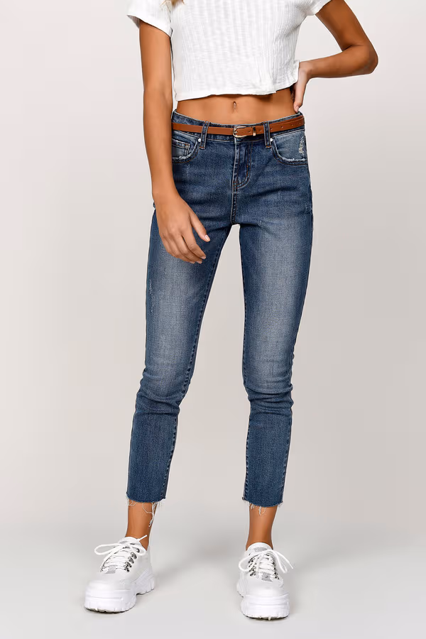 Via Marina Skinny Pants - Medium Wash