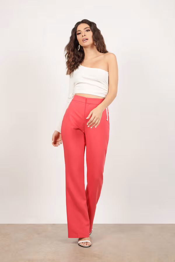 Instant Notice Flared Pants - Hot Pink