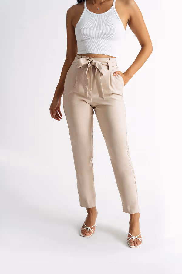 Make My Way Black Paperbag Pants