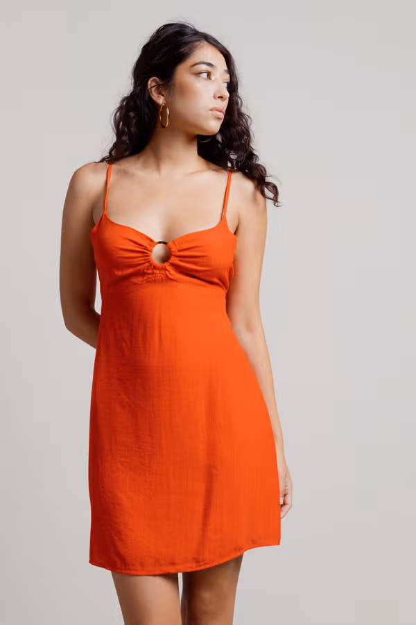 Rori O-ring Cami Mini Dress - Red