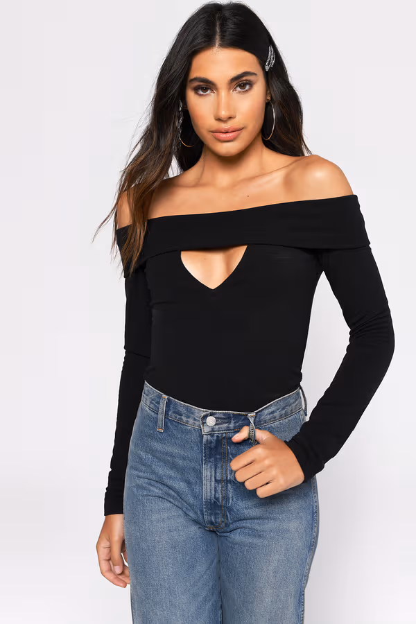 Secret Of Life Off the Shoulder Top - Black