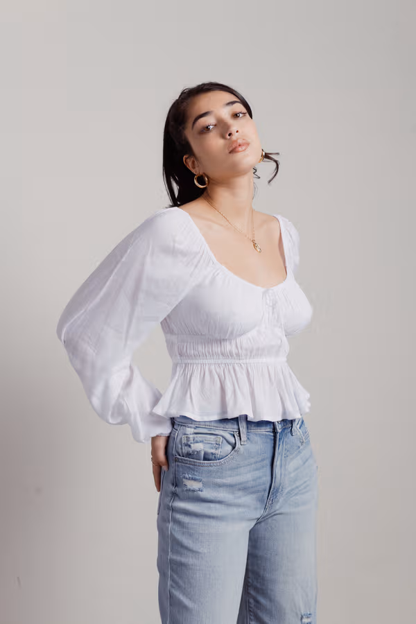 Start Again Crop Top - White