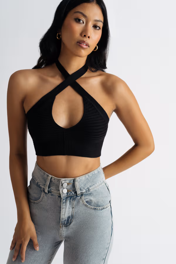 Beni Crop Top - Black