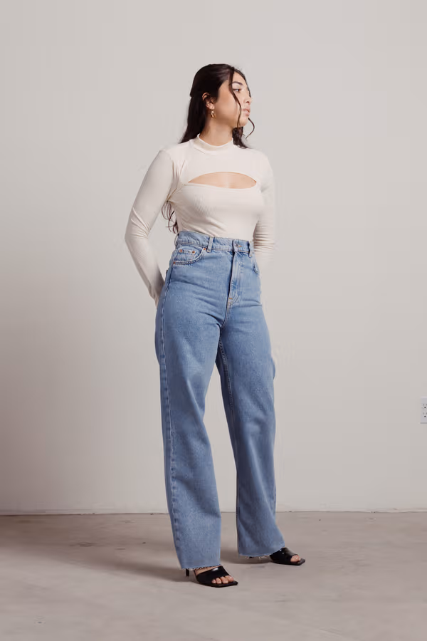 Come At Me Cutout Bodysuit - Cream