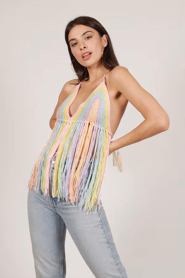 Purity Ring Crochet Top - Multi