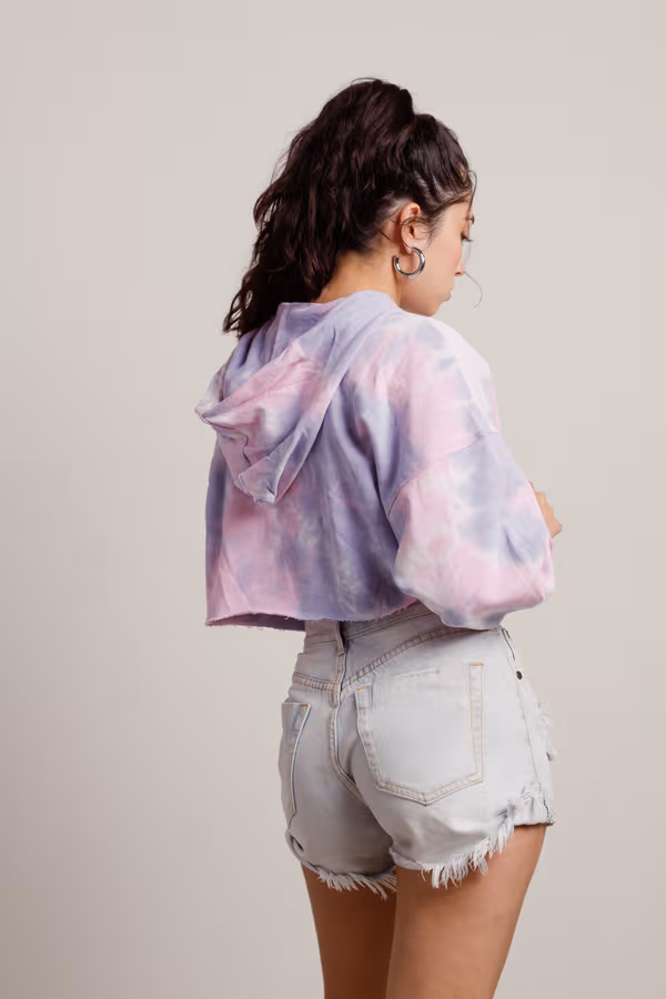 Sundae Sunday Tie Dye Hoodie - Lavender
