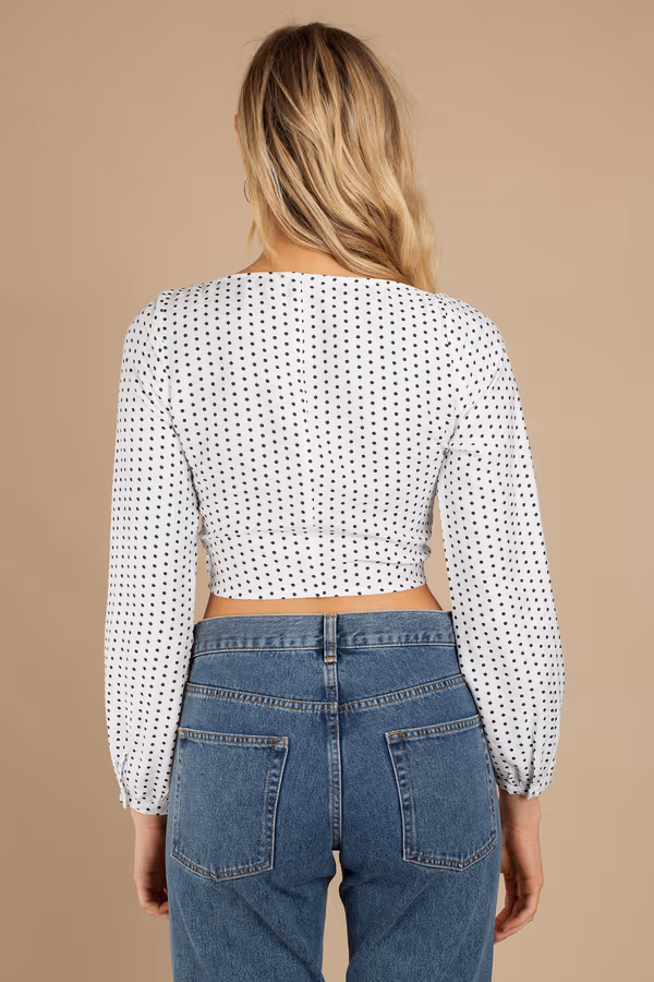 Double Down Crop Top - White