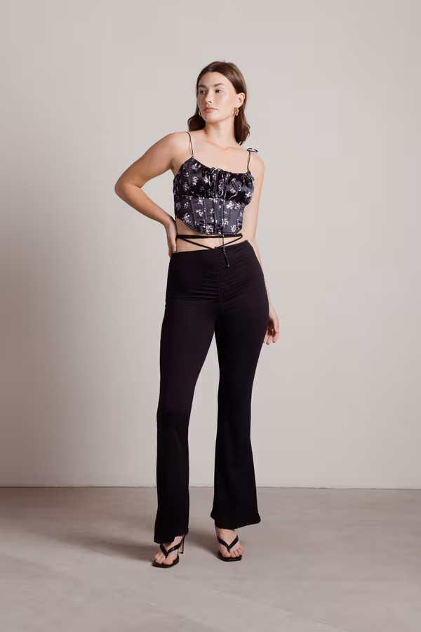 Milkmaid Corset Top - Black