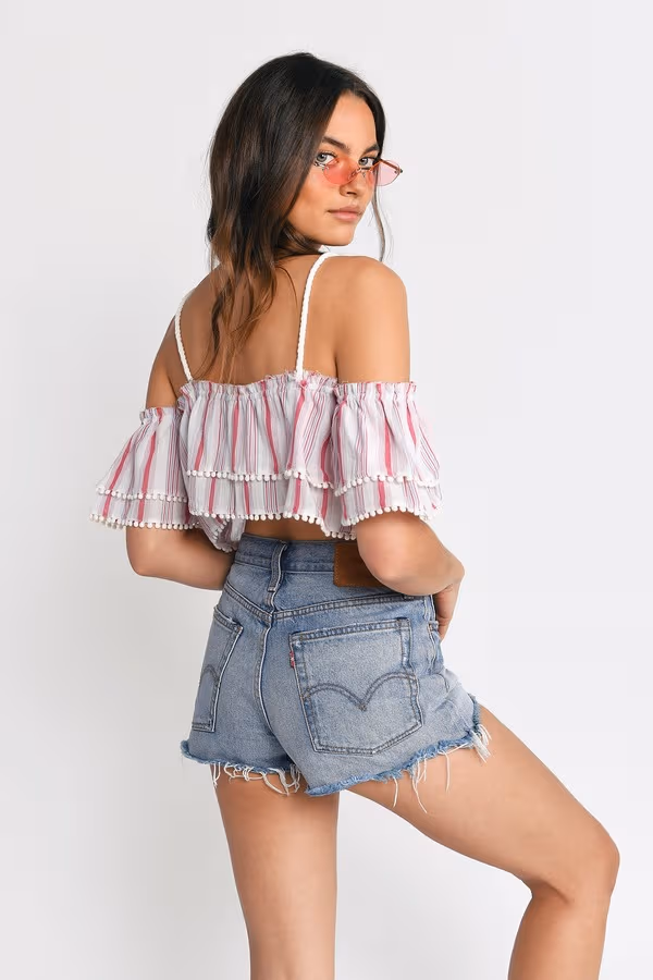 Luelle Crop Top - Blue Multi