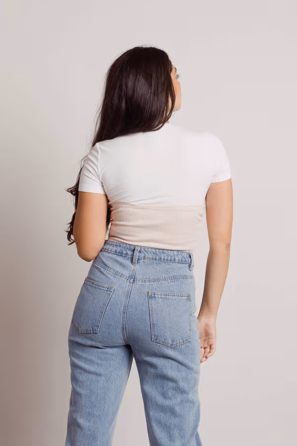 Dial My Number Corset Top - Beige