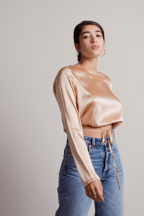 Sayra Crop Top - Gold