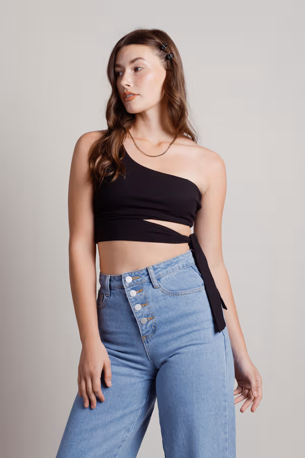Ladies Night Crop Top - Black