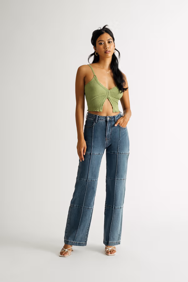 Avocado Jam Crop Top - Green