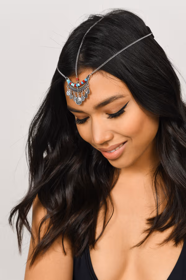 Crown Me Elastic Loop Head Chain - Silver