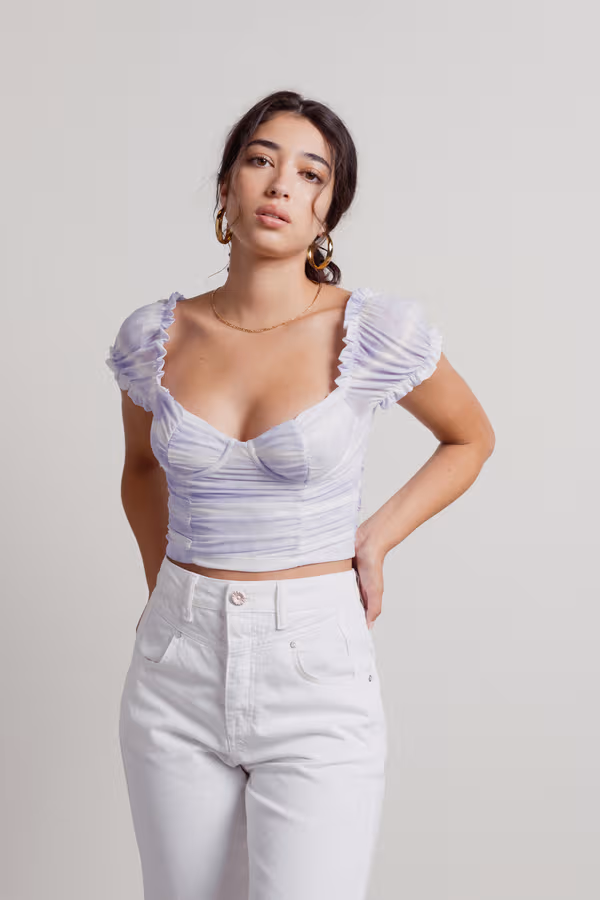 Sweet Lullaby Bustier Top - Lavender