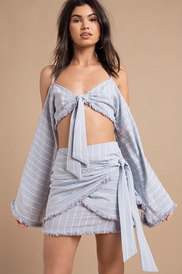 Bounce Back Crop Top - Light Blue