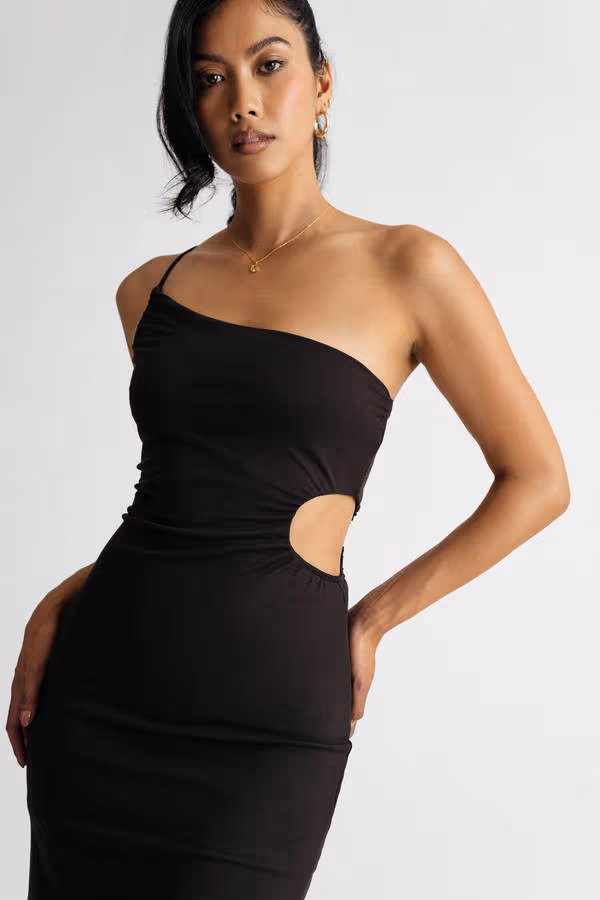 Divine Time Light Blue Cutout Bodycon Midi Dress