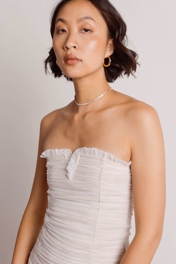 Wilson Strapless Bodycon Mini Dress - Off White