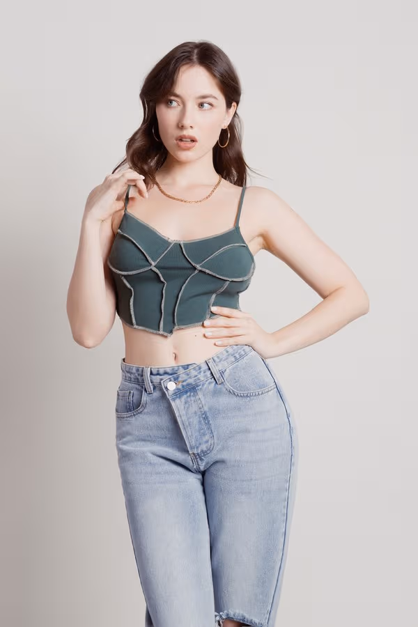 Never Let Me Go Bustier Top - Green