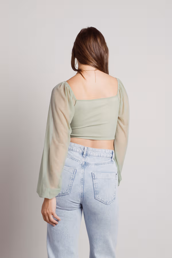 In The Abyss Crop Top - Green