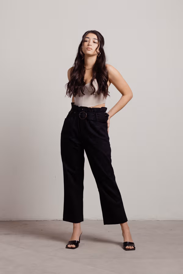 Kali Paperbag Pants - Black