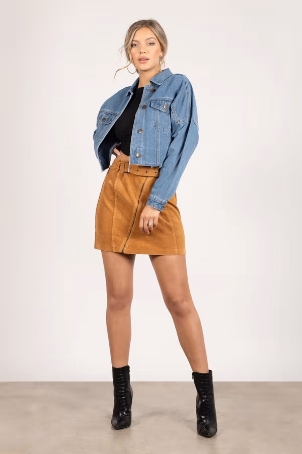 Harmony Belted Mini Skirt - Camel