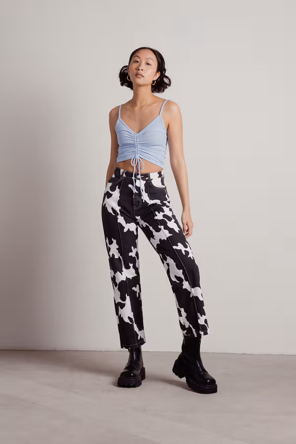 Just Relaxed Crop Top - Blue