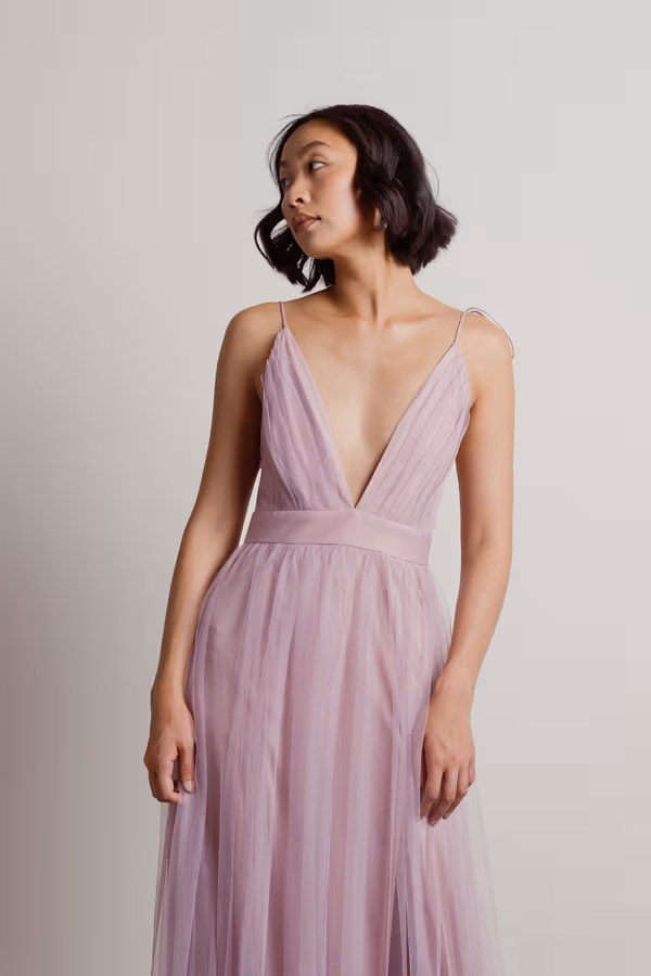 Slay The Night Deep V Double High Slit Maxi Dress - Black