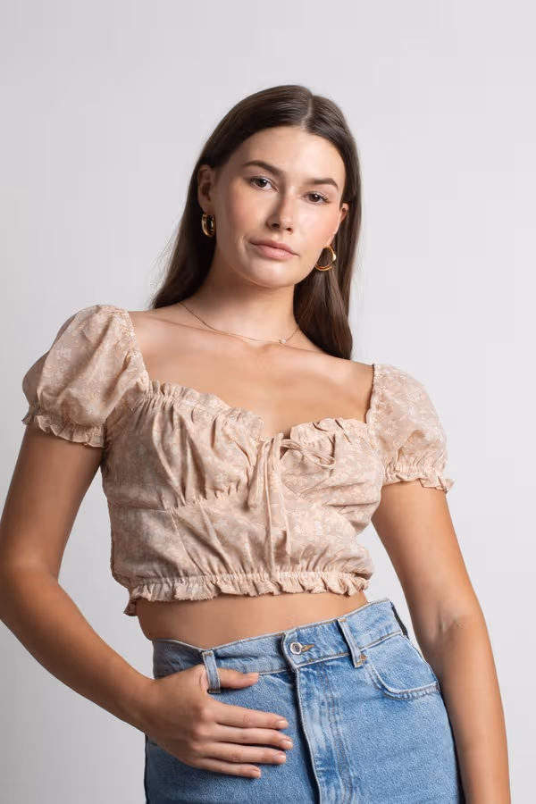 Regency Crop Top - Sand