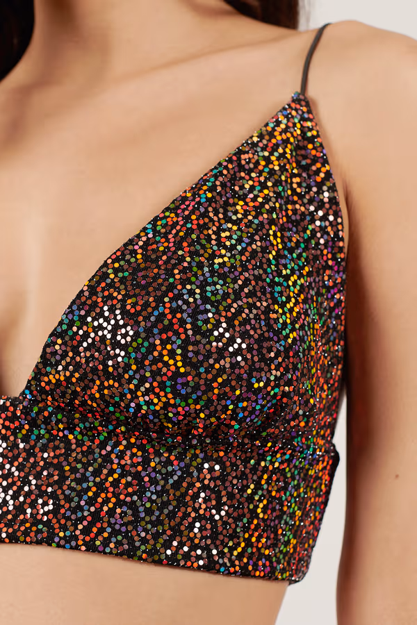 Aubree Sequin Crop Top and Mini Skirt Set - Multi